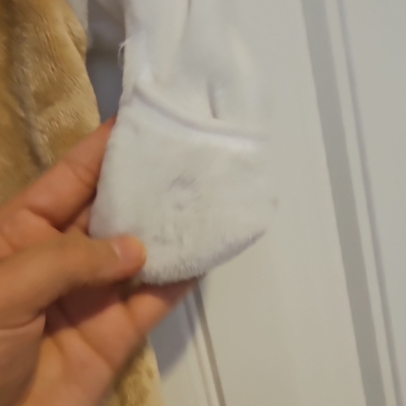 Adorable Tan and White Kids One Piece - Picture 4 of 5